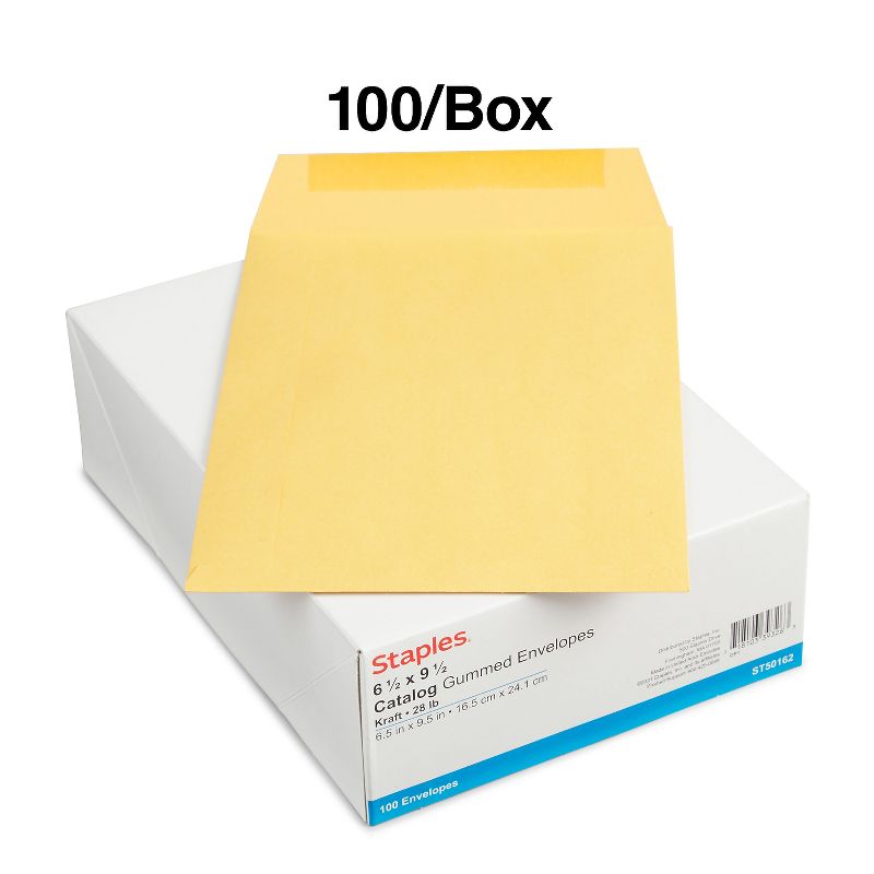 MyOfficeInnovations 6-1/2" x 9-1/2" Brown Kraft Catalog Envelopes 100/Box (534701/17096), 4 of 5