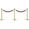 Unique Bargains Hotel Theater Adjustable Velvet Stanchion Rope with Snap Hooks 2 Pcs - 3 of 4