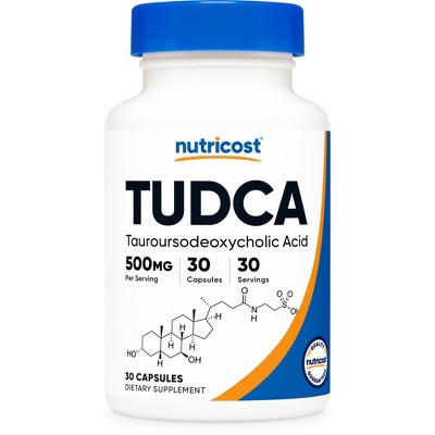 Nutricost Tudca 500mg, 30 Capsules (Tauroursodeoxycholic Acid) - Gluten Free, Non-GMO