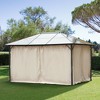 Aghana Digitals Beige Polyester Gazebo Sidewall Set with Hooks/C-Rings - 9.84'x11.8', Double-Sided - 4 of 4