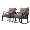 Outsunny Outdoor Wicker Rocking Chair with Padded Cushions, Aluminum Furniture Rattan Porch Rocker Chair w/ Armrest for Garden, Patio, and Backyard - 4 of 4
