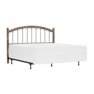 King Bayfront Wood and Metal Headboard with Frame Pewter - Hillsdale Furniture