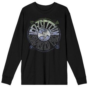 Led Zeppelin Swan Song U.S. Tour 1975 Adult Black Long Sleeve Tee - 1 of 4