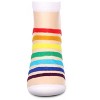 Memoi Women's See The Rainbow Sheer Cotton Blend Low-Cut Socks White 9-11 - 2 of 3