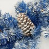 VisioGear Craft Activity Kits Pre-lit Xmas Tree Artificial Christmas 4-Piece Set, Garland with LED Lights, Christmas Tree, Blue - 4 of 4