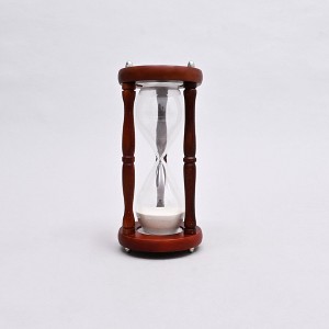 TopComfy Decorative Object Wood Frame Sand Timer for Home and Office Decor, Brown, 5.75"*5.75"*11.75" - 1 of 4