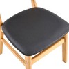 CAVINAS Ancient Style Armless Chairs, Durable Solid Wood Dining Chair with Small Curved Back and PU Cushion for Dining Room, Bedroom - 4 of 4