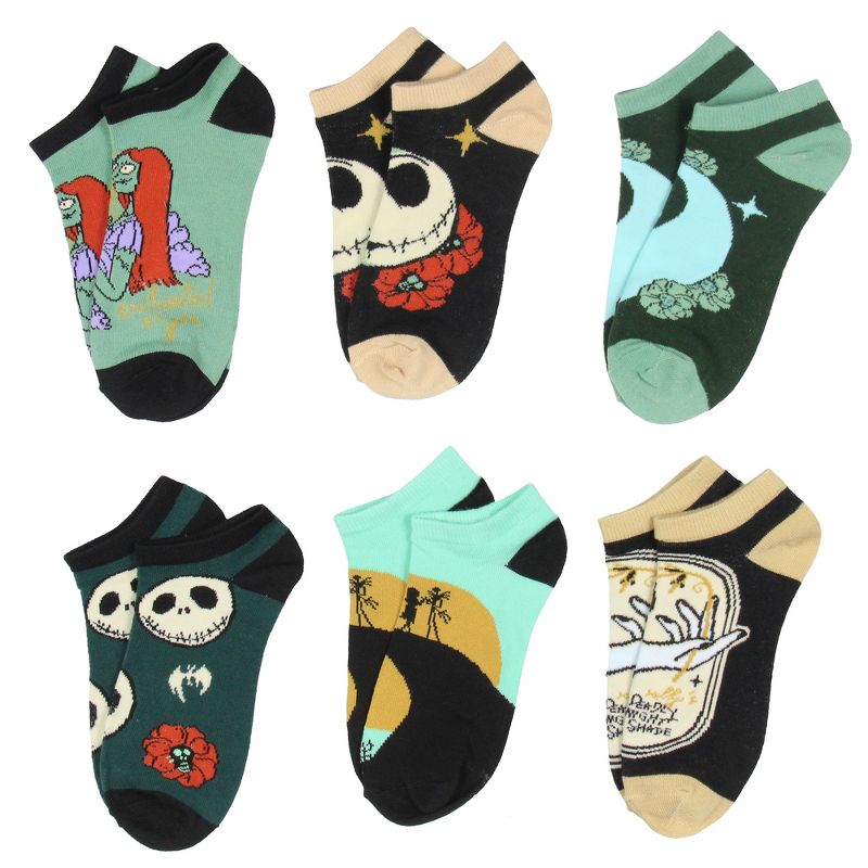 The Nightmare Before Christmas Earth Tones Low Cut Mix And Match Ankle Socks Multicoloured, 3 of 5