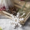 FURNIinspire Decorative Holiday Scene Props Christmas Tree Hanging Snow Ornament, Home Decor for Holiday Party Display, White, 9.8"*4.7"*0.6" - 2 of 4