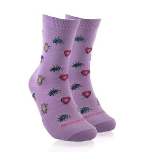 Love Heart and Jewels Socks (Women's Sizes, Adult Medium) from the Sock Panda - 1 of 4