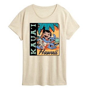 Women's - Lilo and Stitch - Lilo Stitch Kauai Short Sleeve Graphic T-Shirt - 1 of 3