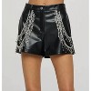 Women's Rhinestone Leather Shorts - g.p.d. - 4 of 4