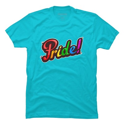 Adult Design By Humans Colorful Pride Rainbow Text By VectorKitchen T-Shirt