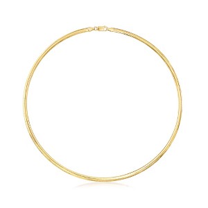 Ross-Simons Italian 4mm 18kt Gold Over Sterling Omega Necklace - 1 of 3