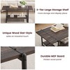 2-Tier Farmhouse 41'' Large Coffee Table with Storage Shelf -Modern Rustic Metal Rectangle Center Living Room Coffee Table Accent Furniture - 3 of 4