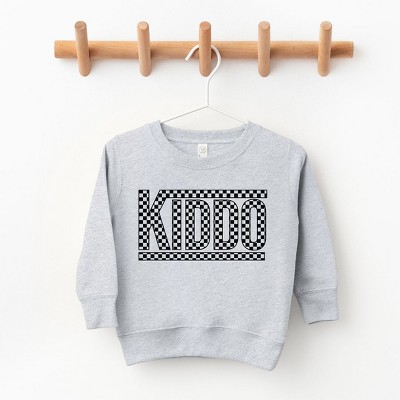 The Juniper Shop Kiddo Checkered Youth Ultra-Soft Graphic Sweatshirt
