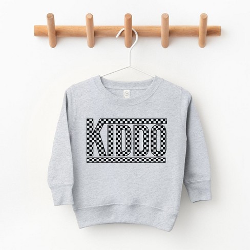 The Juniper Shop Kiddo Checkered Toddler Graphic Sweatshirt - image 1 of 3