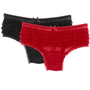 Veil Mesh Ruffle Panty 2-Pack - 1 of 4