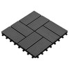 vidaXL 11 pcs Decking Tiles WPC 11.8"x11.8" 1 sqm Gray - 3 of 4