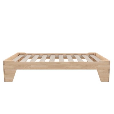 Little Seeds Maverick Toddler Montessori Flip Bed, Convertible Bed Frame, Natural