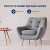 SereneLife Clear Rubber Furniture Leg Covers - Anti-Slip Floor Protectors, 24ct - 2 of 4