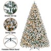 Yaheetech Pre-lit Flocked Artificial Christmas Tree Snow Frosted Christmas Tree - image 4 of 4