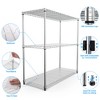 YONWAY 3 Tier Metal Shelf, Height Adjustable Storage Shelves Comes With 4 Leveling Feet Shelf Liner Waterproof For Closet Kitchen Garage - 4 of 4