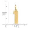 Black Bow Jewelry 14k Yellow Gold, Jersey Collection, Medium Number 1 Pendant - 4 of 4
