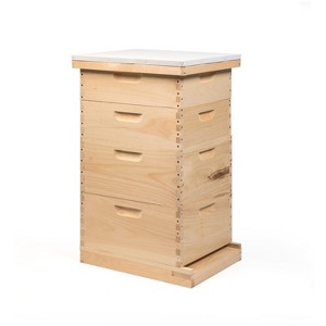 Lehman's Beekeeping Hive Kit, Includes 2 Deep, 2 Medium Hive Boxes with 10 Frames each, Telescoping Metal and Inner Covers, Screen Bottom, Amish Made - 1 of 4