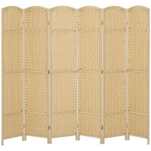 Aghana Digitals 4-Panel Charcoal Gray Folding Room Divider with Pine Wood Frame & Polypropylene - 1 of 4