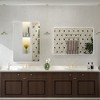 Apmir Rectangular Aluminum Alloy Framed and Tempered Glass Wall Bathroom Vanity Mirror in Matte Black/ Gold/ Silver/ Brown - 3 of 4