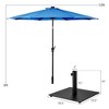 Costway 10ft Solar Lights Patio Umbrella Outdoor W/ 36 LBS Steel Umbrella Stand - 3 of 4