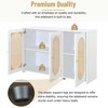 NicBex 48.8 Inch 3-Door Storage Cabinet with Artificial Rattan Doors and Metal Handles for Living Room,Kitchen,Hallway - 4 of 4
