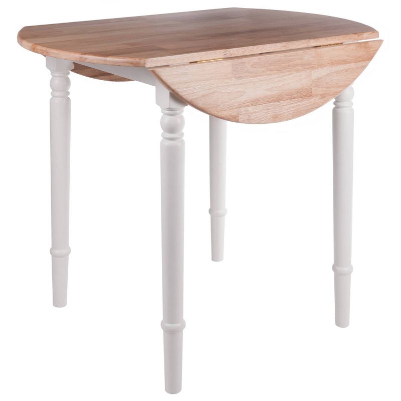 Sorella Round Drop Leaf Dining Table Natural/White - Winsome, 3 of 11