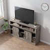 58 Inch TV Stand With Storage Cabinet And Shelves, Television Entertainment Center For Living Room-Cuddlewood - 3 of 4