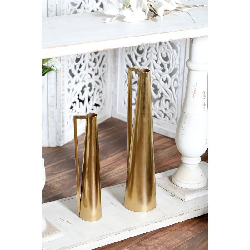 Set of 2 Modern Tapered Iron Pitcher Vases - Olivia & May, 4 of 19