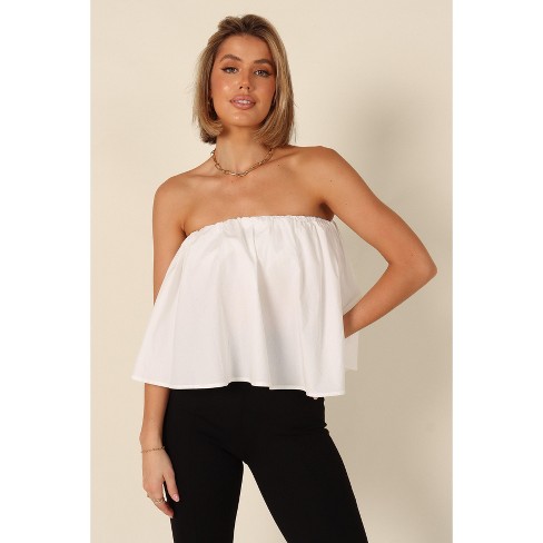 Nina Strapless Top - White - Petal & Pup