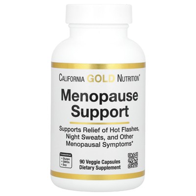 California Gold Nutrition Menopause Support with Angelica gigas, Cynanchum wilfordii, Phlomis umbrosa and L-Leucine, 90 Veggie Capsules