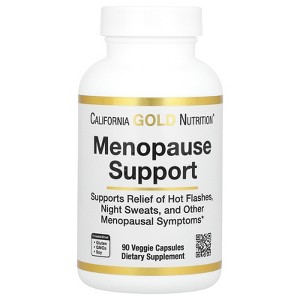 California Gold Nutrition Menopause Support with Angelica gigas, Cynanchum wilfordii, Phlomis umbrosa and L-Leucine, 90 Veggie Capsules - 1 of 3