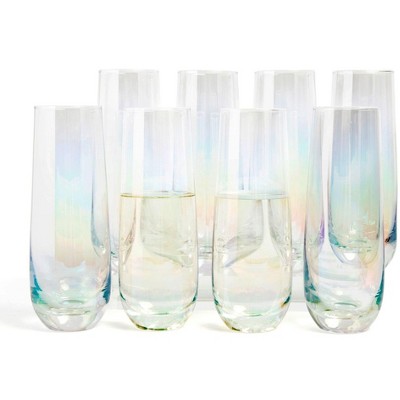 Joyjolt Cosmo Double Wall Stemless Champagne Flutes - Set Of 2 Mimosa  Champagne Glasses - 5 Oz : Target