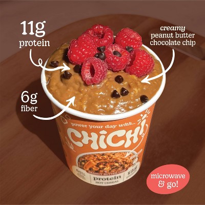 ChiChi Peanut Butter Chocolate Chip Instant Protein Hot Cereal Cup - 1.9oz