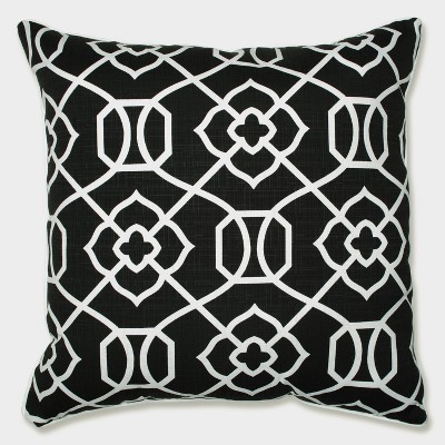 Outdoor/indoor Kirkland Black Floor Pillow - Pillow Perfect: Geometric ...