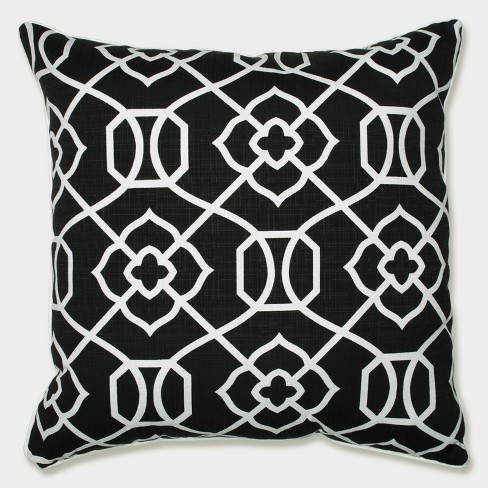 Black and white floor clearance pillow