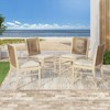 Ridstar Modern 2-Piece Set Armless Wooden Dining Chairs with Rosewood Frame & Braided Cord-Beige - 4 of 4