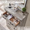SinCiDo Farmhouse Drawer Dresser for Bedroom, Natural Texture & Metal Handles, Wood Storage Dressers Organizer for Bedroom, Living Room - 3 of 4