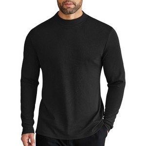 COOFANDY Men's Mock Turtleneck Long Sleeve Shirts Slim Fit Basic T