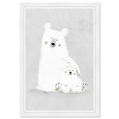 15" x 21" Loving Bears Framed Art Print: Wall Decor, Animal Theme, Plastic Frame - Wynwood Studio
