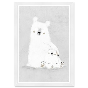15" x 21" Loving Bears Framed Art Print: Wall Decor, Animal Theme, Plastic Frame - Wynwood Studio - 1 of 4