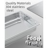 Acekool 6-Pack Full Size Steam Table Pans, 2.5" Deep Commercial Stainless Steel Hotel Pans with Handles, Anti-Jam Design - 4 of 4