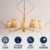 JONATHAN Y Libby 30" 5-Light Modern Coastal Sleek Woven Rattan/Iron LED Chandelier - 4 of 4